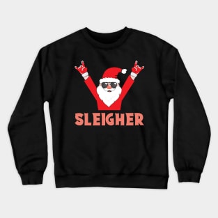 Santa Sleigher Heavy Metal Christmas Crewneck Sweatshirt